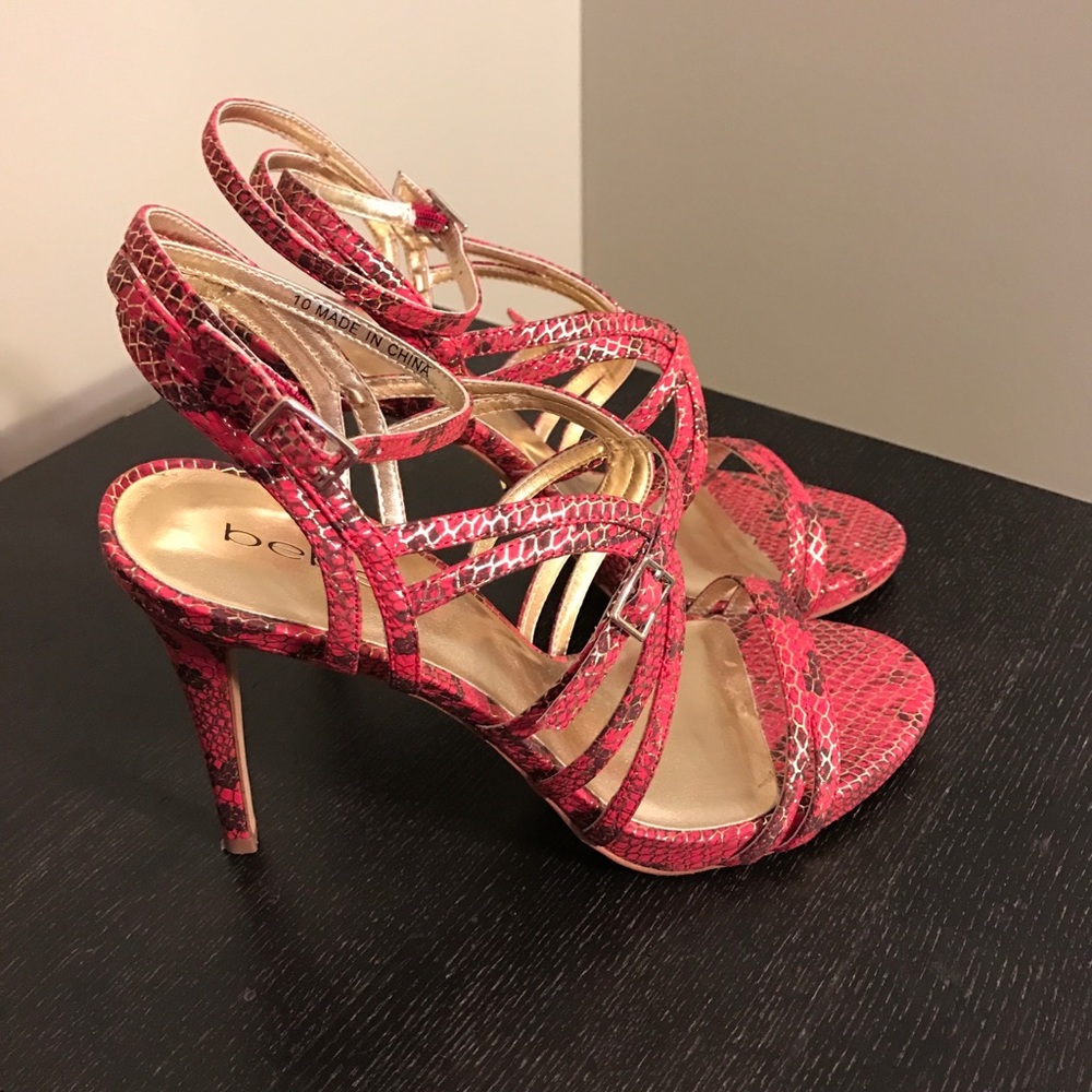 Red Bebe heels
